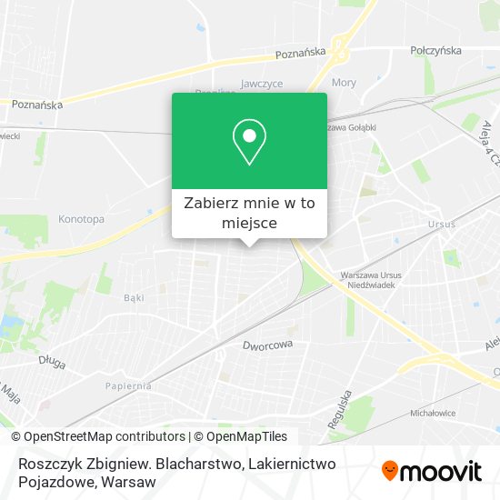 Mapa Roszczyk Zbigniew. Blacharstwo, Lakiernictwo Pojazdowe