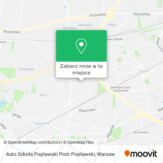 Mapa Auto Szkoła Popławski Piotr Popławski