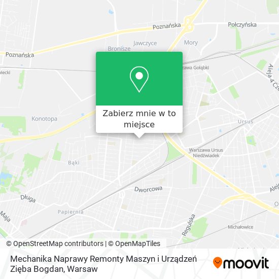 Mapa Mechanika Naprawy Remonty Maszyn i Urządzeń Zięba Bogdan