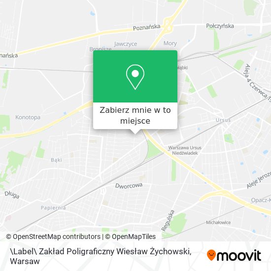 Mapa \Label\ Zakład Poligraficzny Wiesław Żychowski