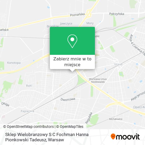 Mapa Sklep Wielobranzowy S C Fochman Hanna Pionkowski Tadeusz