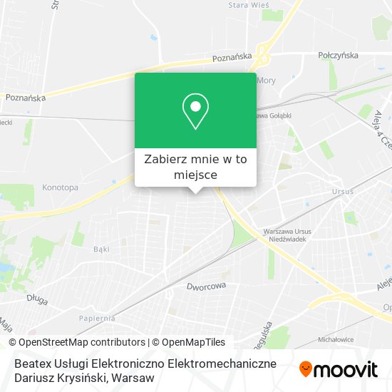 Mapa Beatex Usługi Elektroniczno Elektromechaniczne Dariusz Krysiński