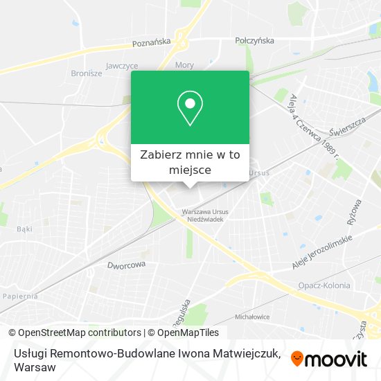 Mapa Usługi Remontowo-Budowlane Iwona Matwiejczuk