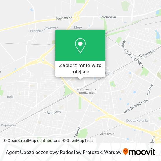 Mapa Agent Ubezpieczeniowy Radosław Frątczak