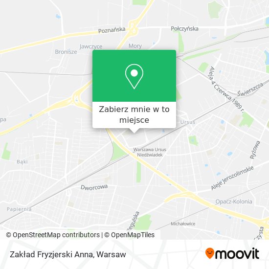 Mapa Zakład Fryzjerski Anna