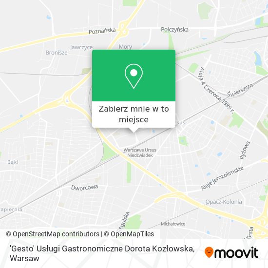 Mapa 'Gesto' Usługi Gastronomiczne Dorota Kozłowska