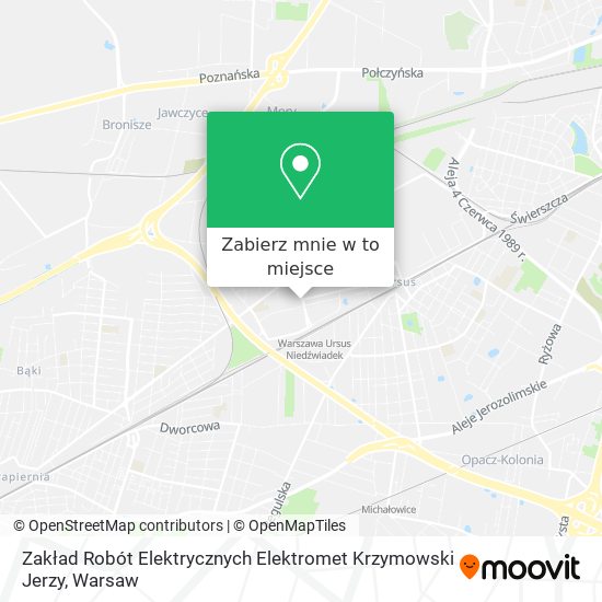 Mapa Zakład Robót Elektrycznych Elektromet Krzymowski Jerzy