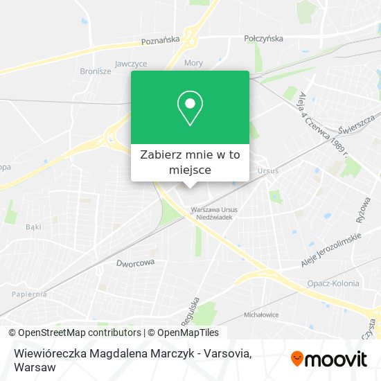 Mapa Wiewióreczka Magdalena Marczyk - Varsovia