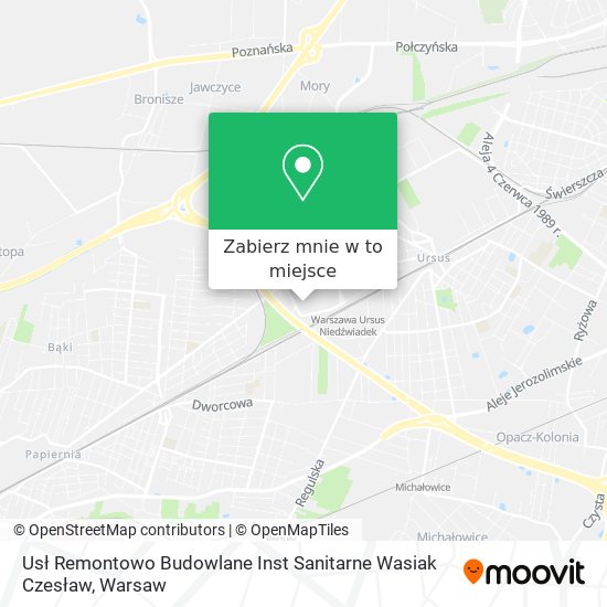 Mapa Usł Remontowo Budowlane Inst Sanitarne Wasiak Czesław