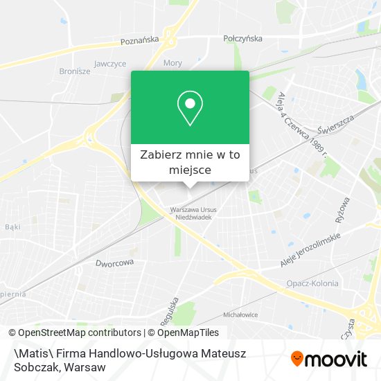 Mapa \Matis\ Firma Handlowo-Usługowa Mateusz Sobczak