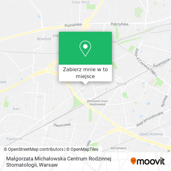 Mapa Małgorzata Michałowska Centrum Rodzinnej Stomatologii