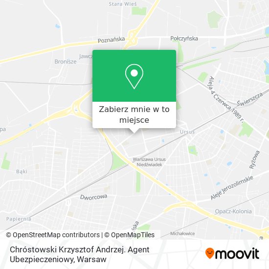 Mapa Chróstowski Krzysztof Andrzej. Agent Ubezpieczeniowy