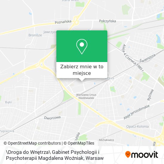 Mapa \Droga do Wnętrza\ Gabinet Psychologii i Psychoterapii Magdalena Woźniak