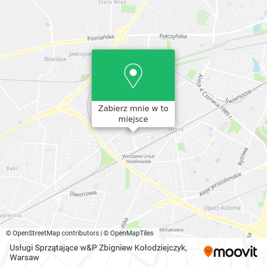 Mapa Usługi Sprzątające w&P Zbigniew Kołodziejczyk