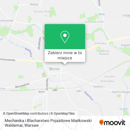 Mapa Mechanika i Blacharstwo Pojazdowe Mańkowski Waldemar