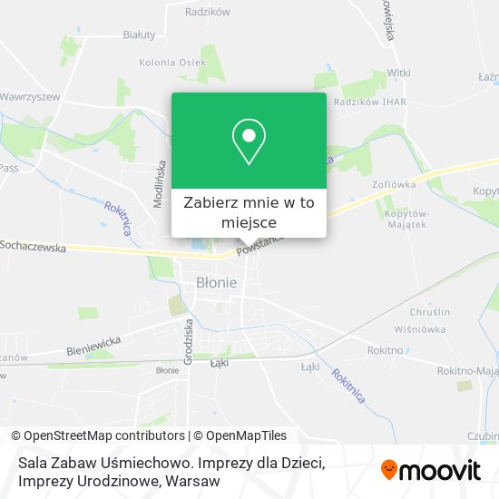 Mapa Sala Zabaw Uśmiechowo. Imprezy dla Dzieci, Imprezy Urodzinowe