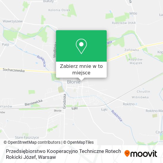 Mapa Przedsiębiorstwo Kooperacyjno Techniczne Rotech Rokicki Józef