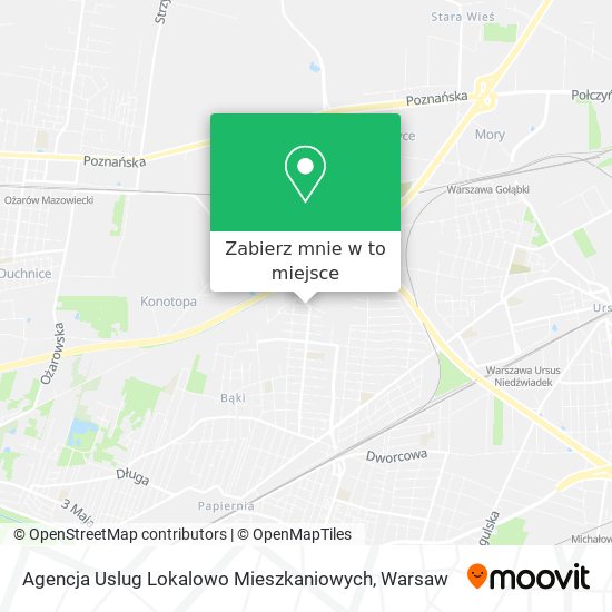 Mapa Agencja Uslug Lokalowo Mieszkaniowych