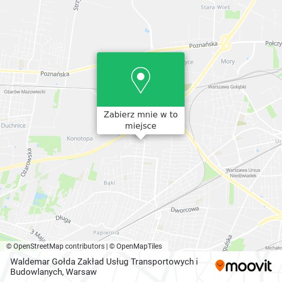 Mapa Waldemar Gołda Zakład Usług Transportowych i Budowlanych