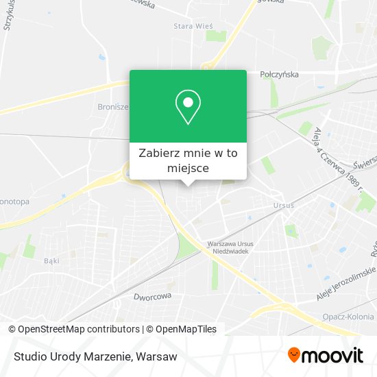 Mapa Studio Urody Marzenie