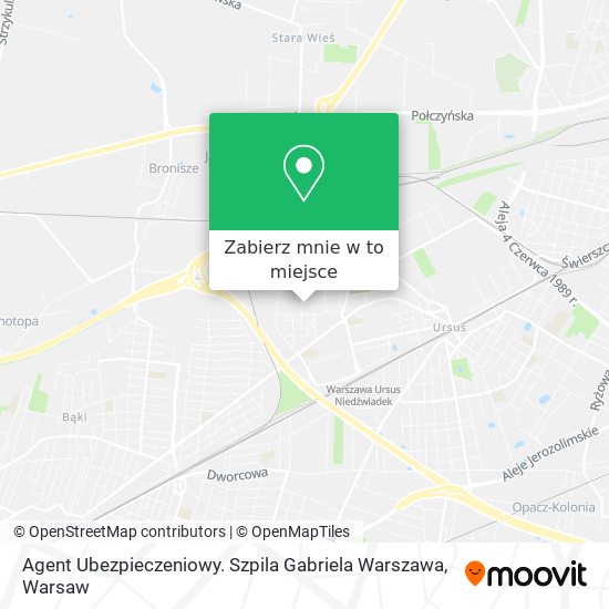 Mapa Agent Ubezpieczeniowy. Szpila Gabriela Warszawa