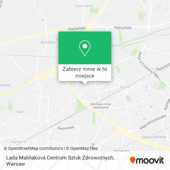 Mapa Lada Maliňáková Centrum Sztuk Zdrowotnych