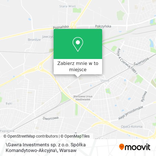 Mapa \Gawra Investments sp. z o.o. Spółka Komandytowo-Akcyjna\