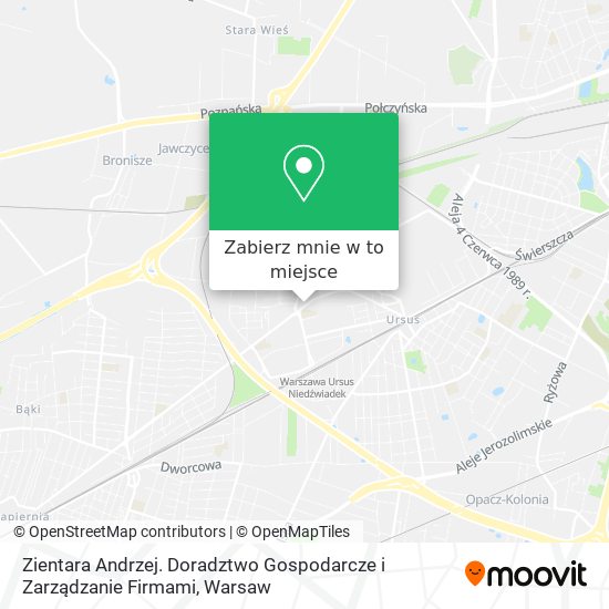 Mapa Zientara Andrzej. Doradztwo Gospodarcze i Zarządzanie Firmami