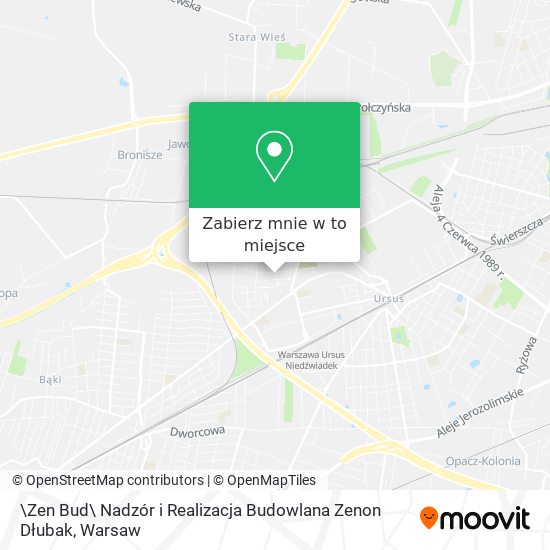 Mapa \Zen Bud\ Nadzór i Realizacja Budowlana Zenon Dłubak