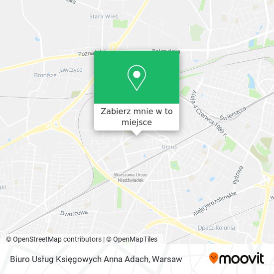 Mapa Biuro Usług Księgowych Anna Adach