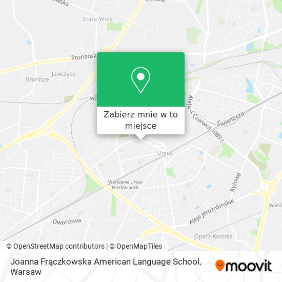 Mapa Joanna Frączkowska American Language School