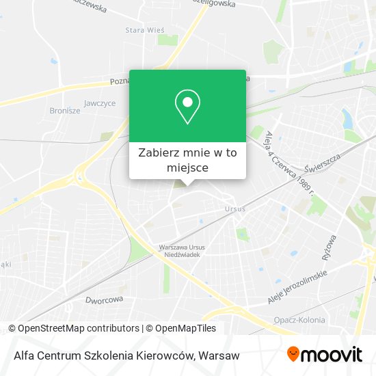 Mapa Alfa Centrum Szkolenia Kierowców