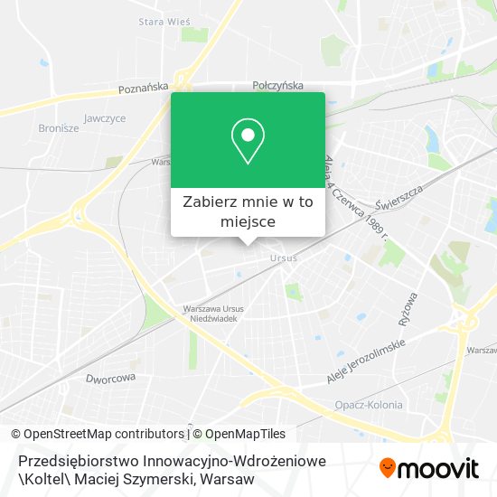 Mapa Przedsiębiorstwo Innowacyjno-Wdrożeniowe \Koltel\ Maciej Szymerski