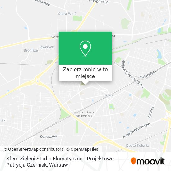 Mapa Sfera Zieleni Studio Florystyczno - Projektowe Patrycja Czerniak