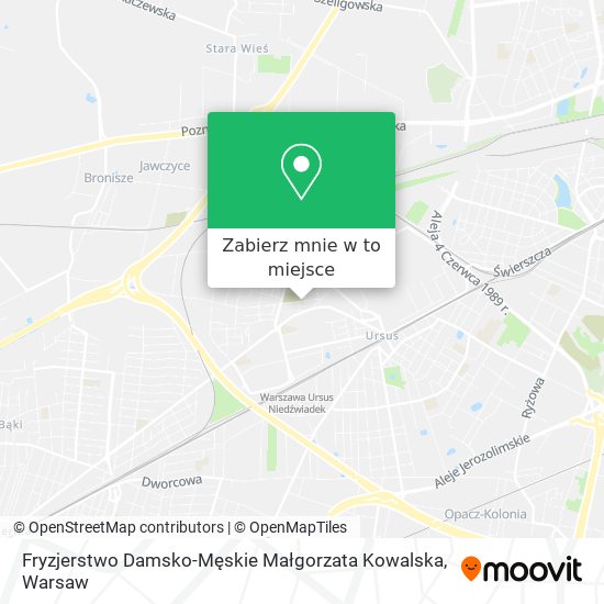 Mapa Fryzjerstwo Damsko-Męskie Małgorzata Kowalska