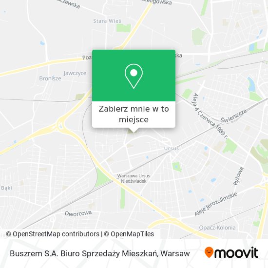 Mapa Buszrem S.A. Biuro Sprzedaży Mieszkań