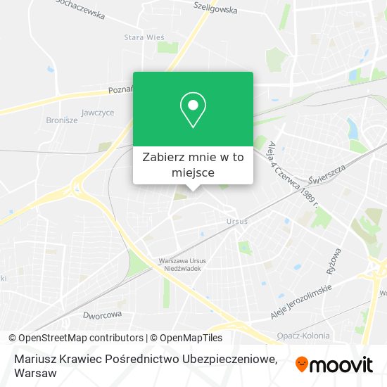 Mapa Mariusz Krawiec Pośrednictwo Ubezpieczeniowe