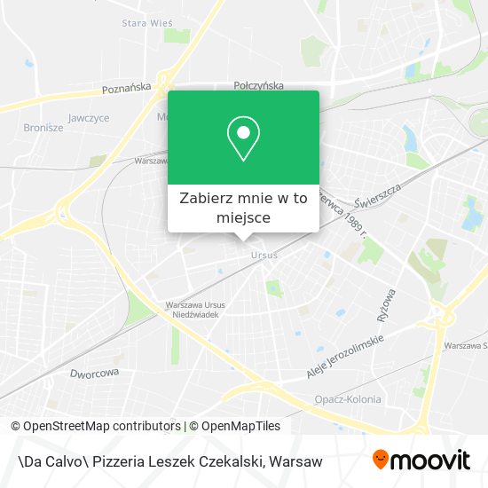 Mapa \Da Calvo\ Pizzeria Leszek Czekalski