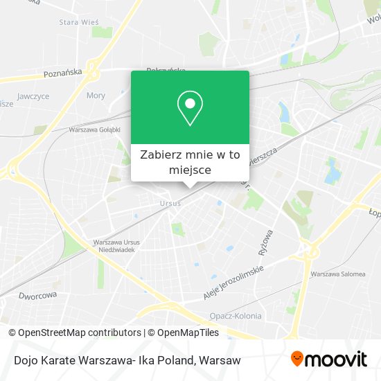 Mapa Dojo Karate Warszawa- Ika Poland