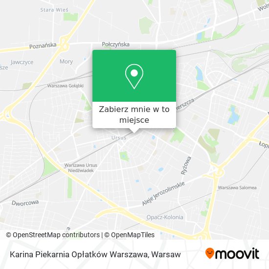 Mapa Karina Piekarnia Opłatków Warszawa