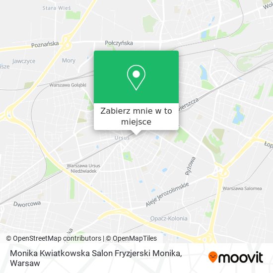 Mapa Monika Kwiatkowska Salon Fryzjerski Monika