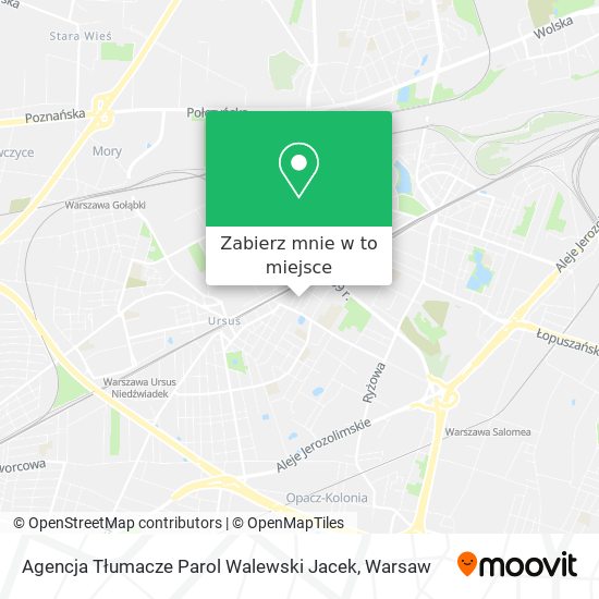 Mapa Agencja Tłumacze Parol Walewski Jacek