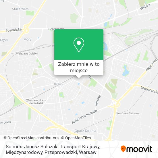 Mapa Solmex. Janusz Solczak. Transport Krajowy, Międzynarodowy, Przeprowadzki