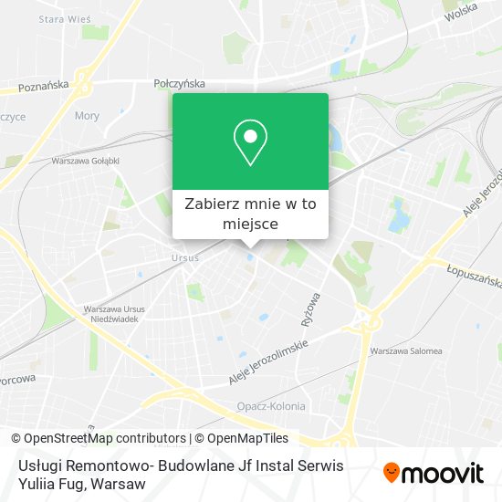 Mapa Usługi Remontowo- Budowlane Jf Instal Serwis Yuliia Fug