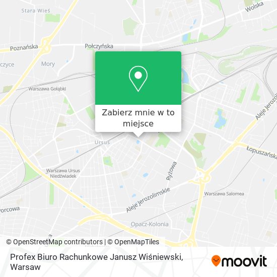 Mapa Profex Biuro Rachunkowe Janusz Wiśniewski