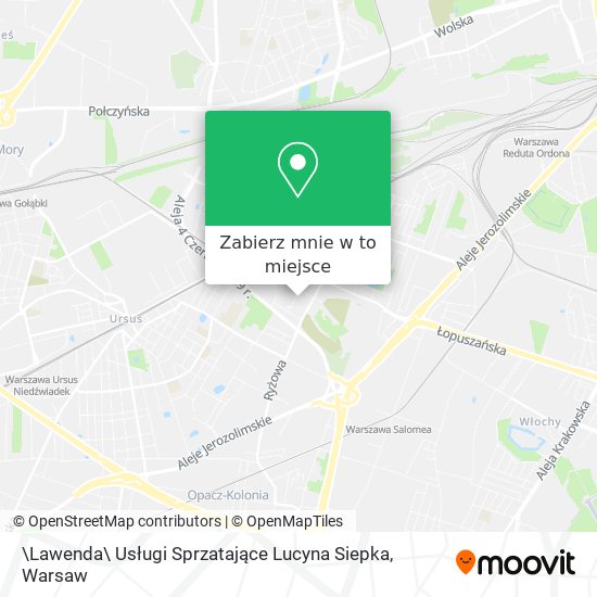 Mapa \Lawenda\ Usługi Sprzatające Lucyna Siepka