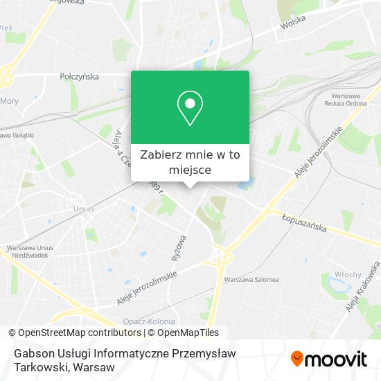 Mapa Gabson Usługi Informatyczne Przemysław Tarkowski