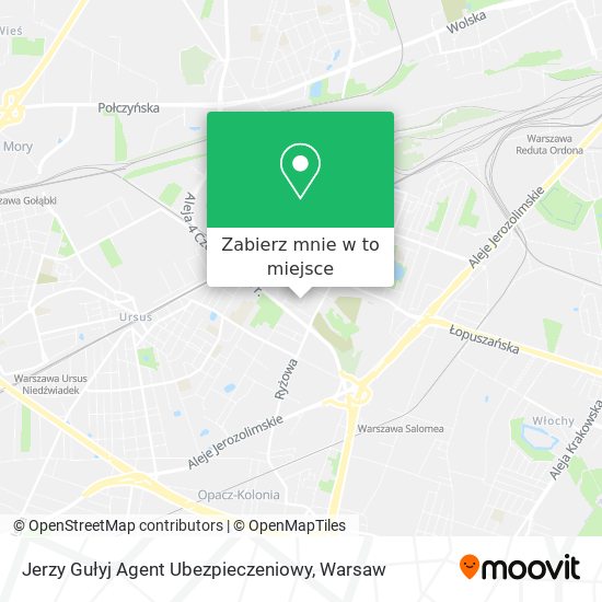 Mapa Jerzy Gułyj Agent Ubezpieczeniowy