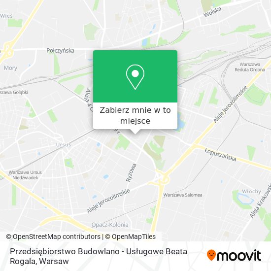 Mapa Przedsiębiorstwo Budowlano - Usługowe Beata Rogala