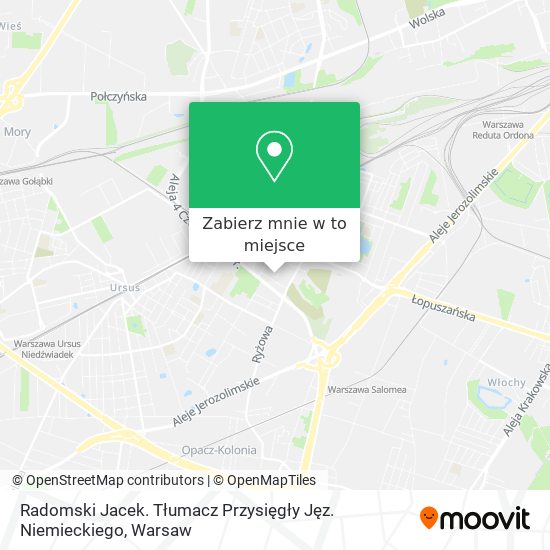 Mapa Radomski Jacek. Tłumacz Przysięgły Jęz. Niemieckiego